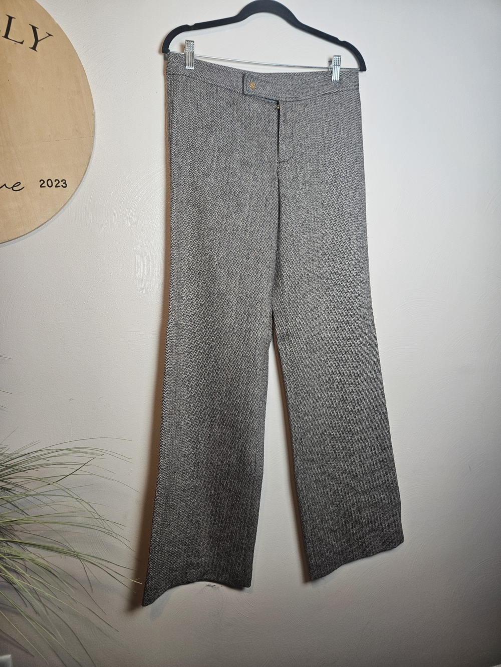 Tory Burch Gray Wide-Leg Pants